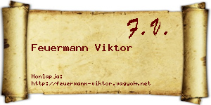 Feuermann Viktor névjegykártya